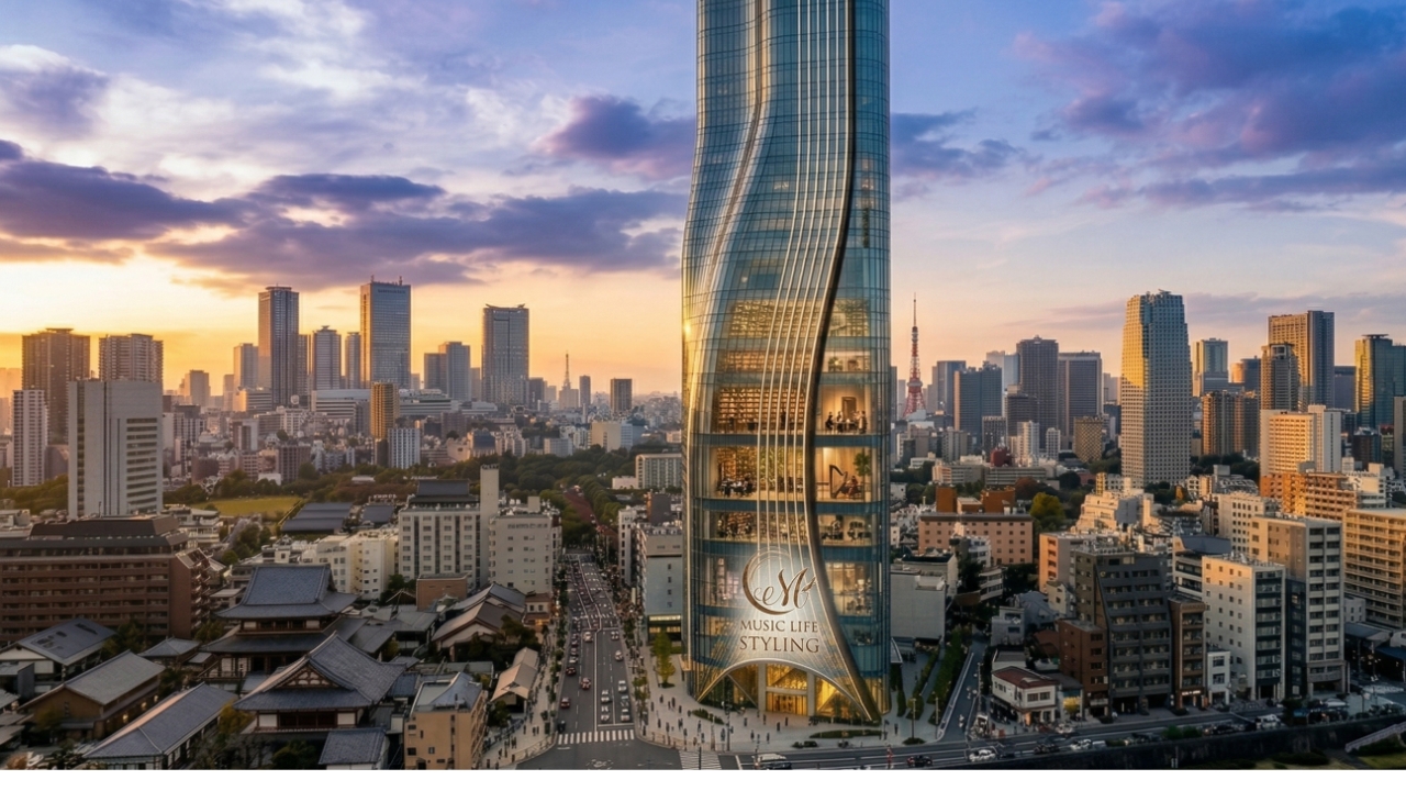 自分らしい人生をデザインするための上昇と再生のシンボル『Music Life Styling Tower